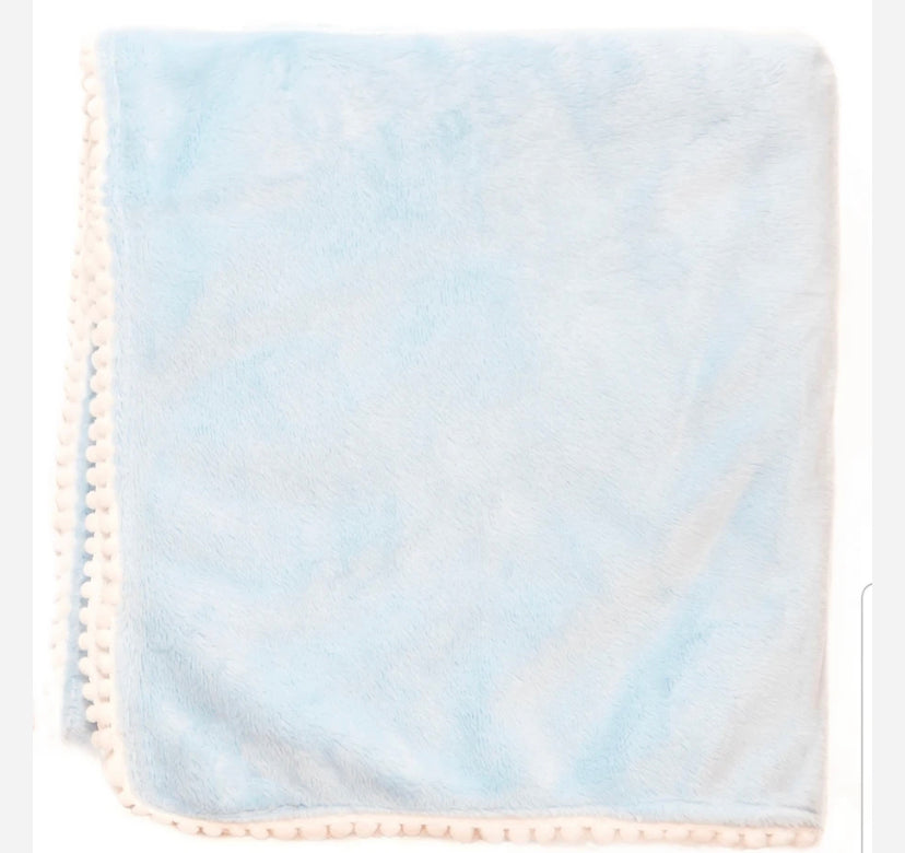 Baby blue velour swaddle
