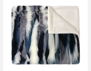 Furry boys striped blanket