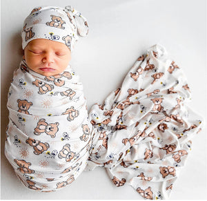 Teddy bear swaddle set