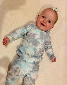 Tie dye ribbed PJ set