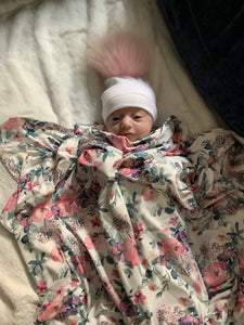 Watercolor Flower Swaddle