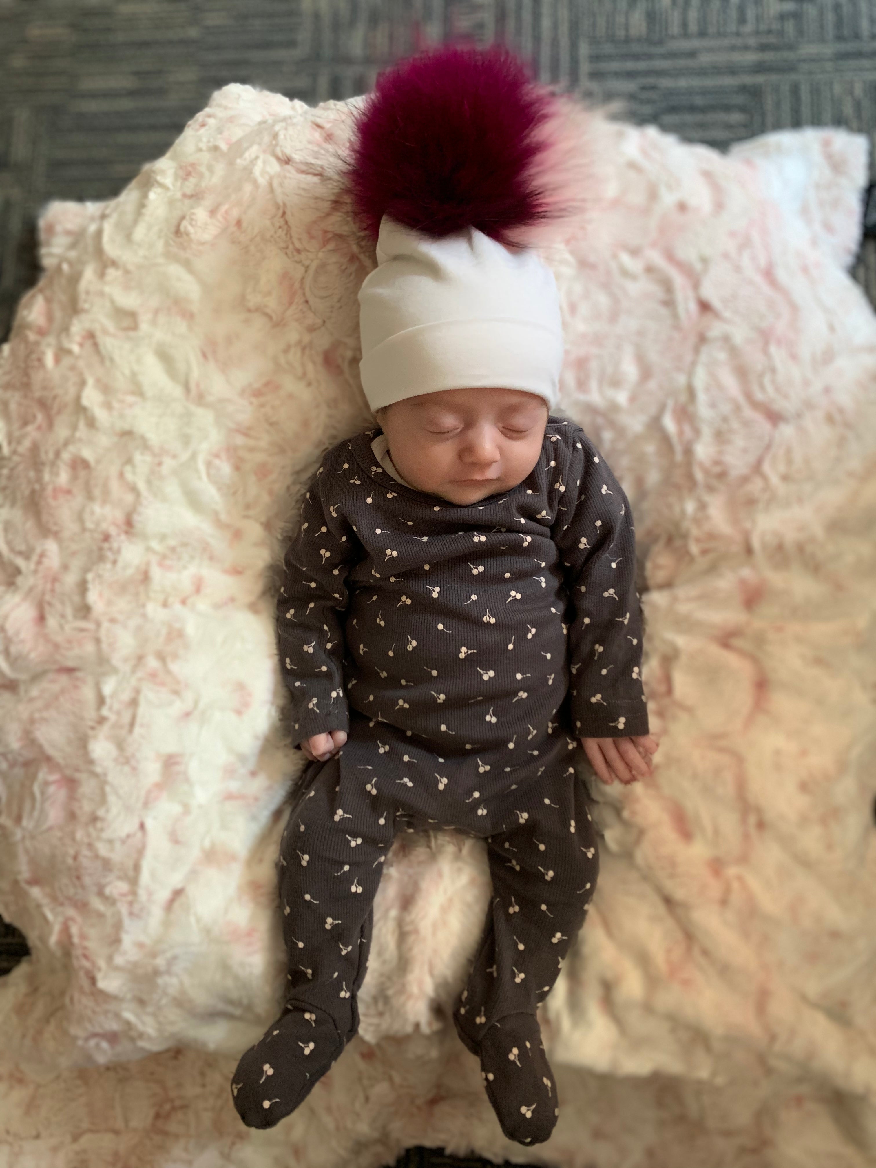 Cherry/Star stretchy & bonnet