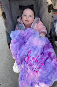 Cotton candy minky blanket