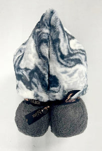 NEW black and white hooded towels