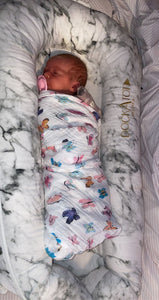 Colorful butterfly swaddle