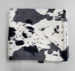 Black and white spots minky blanket