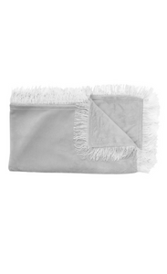 Soft trim fringe swaddle