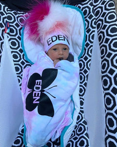 Personalized Tie Dye Swaddle Set